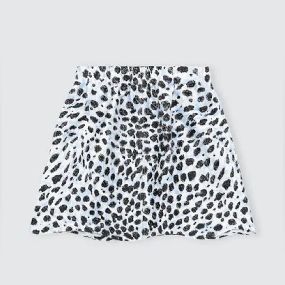 NWT GANNI - Blue & Black Crispy Jacquard Mini Skirt - Picture 6 of 8